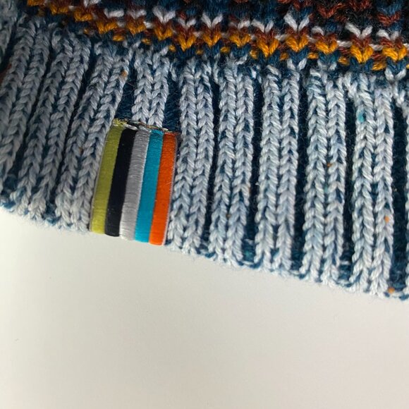 Smartwool Beanie Hat Chair Lift Women's One Size Winter Pom Pom Turquoise gold - Picture 4 of 8